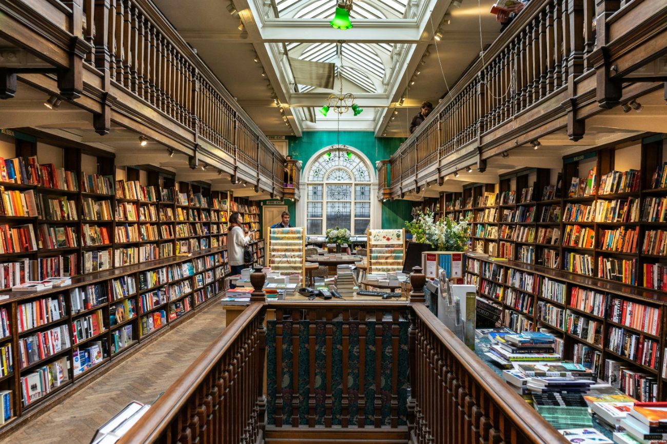 Interior of Daunt Books, London